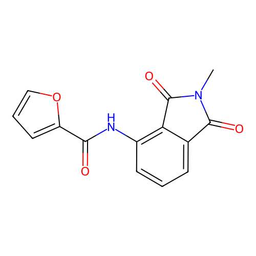 N-(2-methyl-1,3-dioxoisoindolin-4-yl)furan-2-carboxamide structure