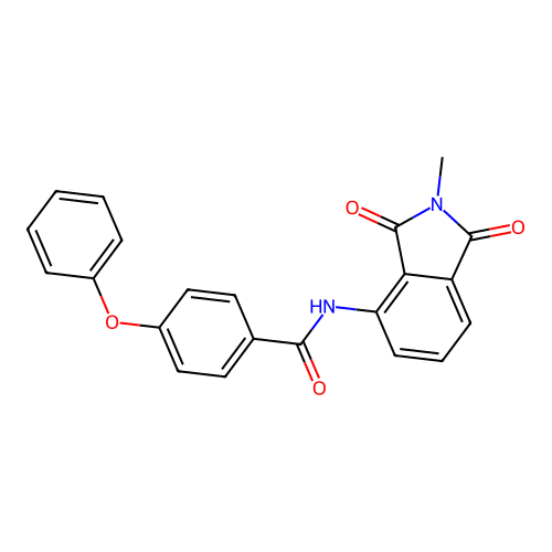 N-(2-methyl-1,3-dioxoisoindolin-4-yl)-4-phenoxybenzamide structure