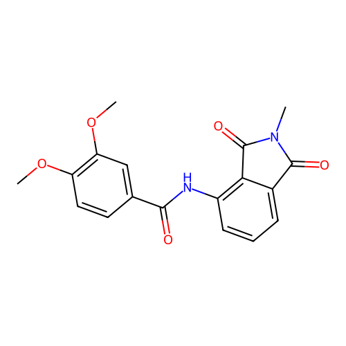 3,4-dimethoxy-N-(2-methyl-1,3-dioxoisoindolin-4-yl)benzamide structure