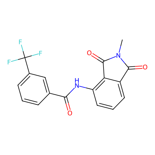 N-(2-methyl-1,3-dioxoisoindolin-4-yl)-3-(trifluoromethyl)benzamide structure