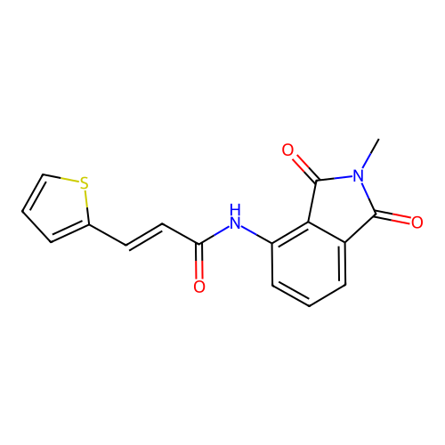(E)-N-(2-methyl-1,3-dioxoisoindolin-4-yl)-3-(thiophen-2-yl)acrylamide structure