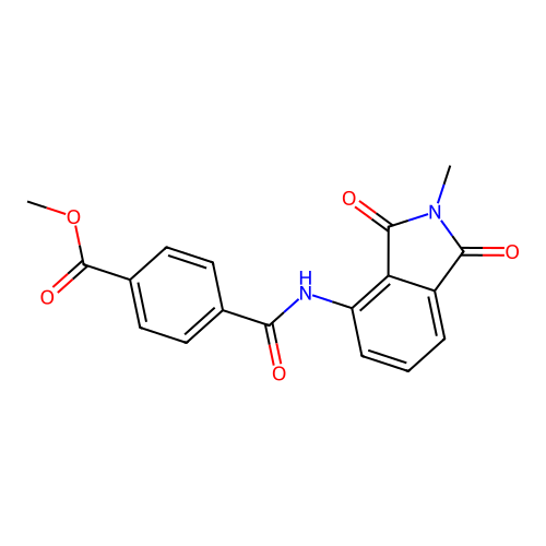 Methyl 4-((2-methyl-1,3-dioxoisoindolin-4-yl)carbamoyl)benzoate structure