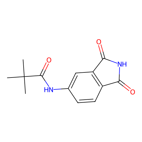N-(1,3-dioxo-2,3-dihydro-1H-isoindol-5-yl)-2,2-dimethylpropanamide structure