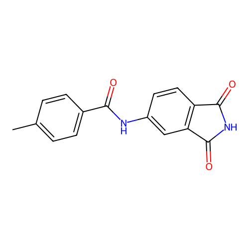 N-(1,3-dioxoisoindol-5-yl)-4-methylbenzamide structure