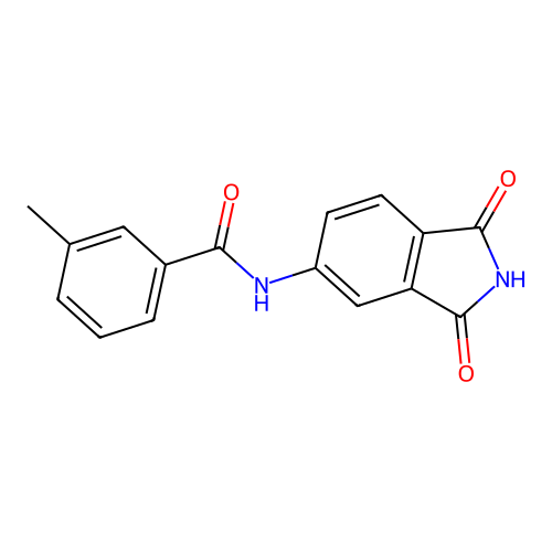 N-(1,3-dioxoisoindol-5-yl)-3-methylbenzamide structure