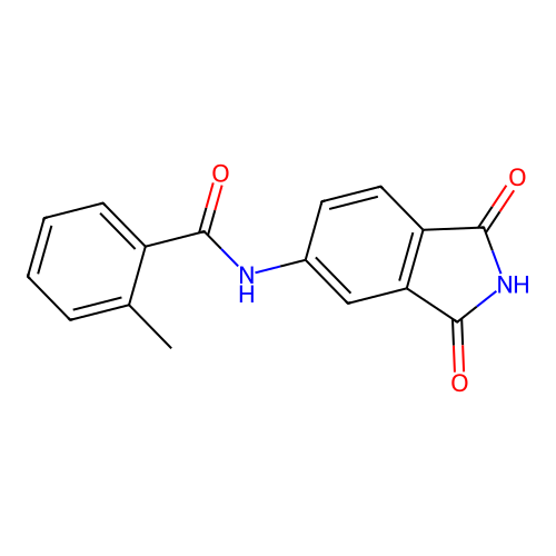 N-(1,3-dioxoisoindolin-5-yl)-2-methylbenzamide structure