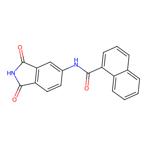 N-(1,3-dioxoisoindolin-5-yl)-1-naphthamide structure