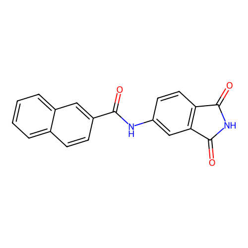 N-(1,3-dioxoisoindolin-5-yl)-2-naphthamide structure