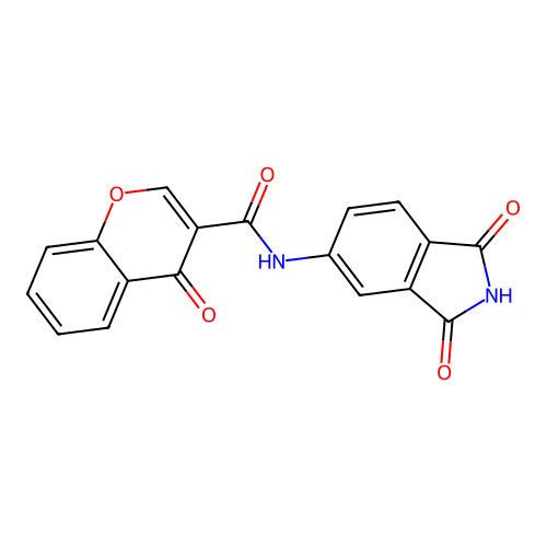 N-(1,3-dioxoisoindolin-5-yl)-4-oxo-4H-chromene-3-carboxamide structure