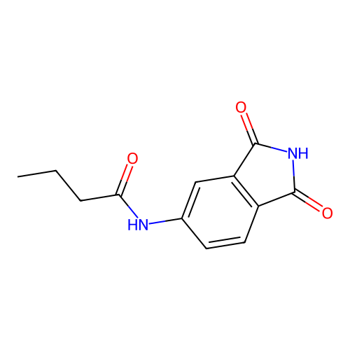 N-(1,3-dioxo-5-isoindolyl)butanamide structure