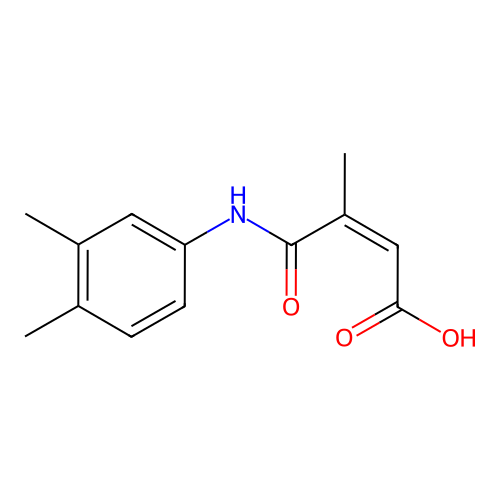 (Z)-4-((3,4-dimethylphenyl)amino)-3-methyl-4-oxobut-2-enoic acid structure