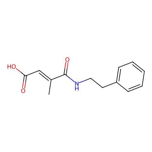 (2Z)-3-Methyl-3-[(2-phenylethyl)carbamoyl]prop-2-enoic acid structure