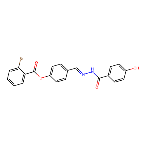 [4-[[(4-Hydroxybenzoyl)hydrazinylidene]methyl]phenyl] 2-bromobenzoate structure