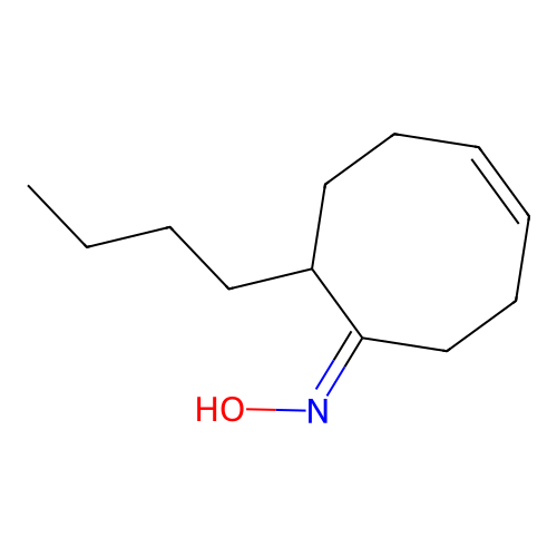 (NZ)-N-[(4Z)-8-butylcyclooct-4-en-1-ylidene]hydroxylamine structure