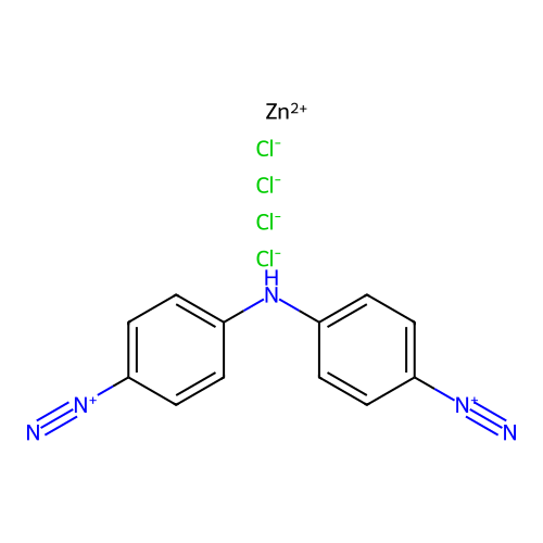 Benzenediazonium, 4,4'-iminobis-, (T-4)-tetrachlorozincate(2-) (1:1) structure
