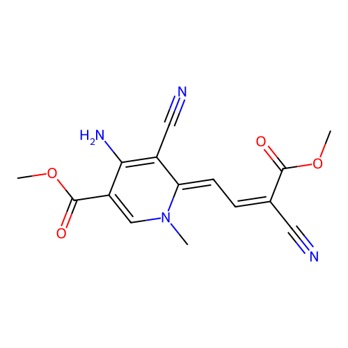 methyl (6E)-4-amino-5-cyano-6-[(E)-3-cyano-4-methoxy-4-oxobu structure