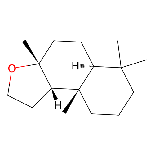 (3aR,5aS,9aS,9bS)-Dodecahydro-3a,6,6,9a-tetramethylnaphtho[2,1-b]furan structure