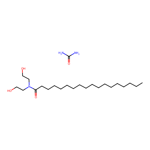 Carbamimidic acid--N,N-bis(2-hydroxyethyl)octadecanamide (1/1) structure