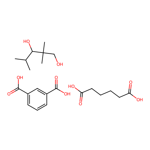 Benzene-1,3-dicarboxylic acid;hexanedioic acid;2,2,4-trimethylpentane-1,3-diol structure