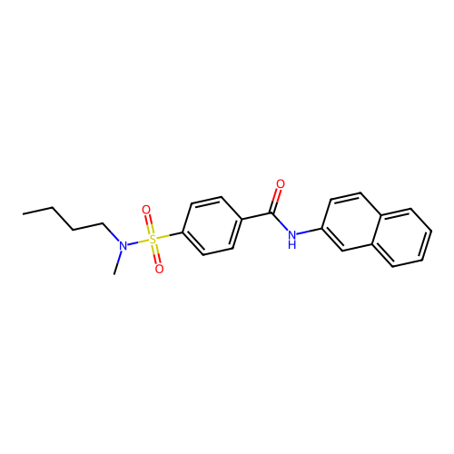 4-(N-butyl-N-methylsulfamoyl)-N-(naphthalen-2-yl)benzamide structure