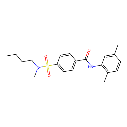 4-[butyl(methyl)sulfamoyl]-N-(2,5-dimethylphenyl)benzamide structure