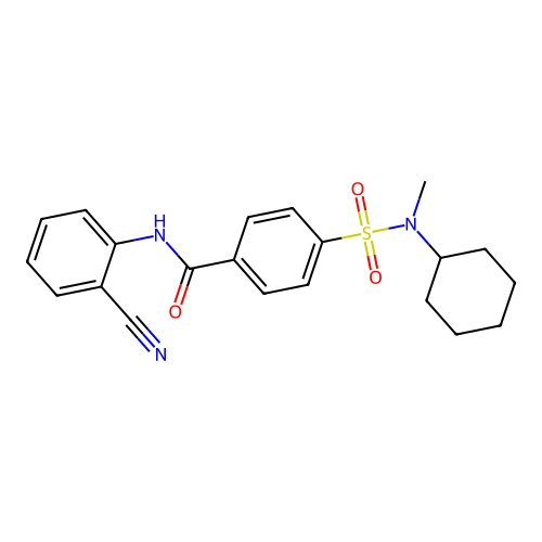N-(2-cyanophenyl)-4-[cyclohexyl(methyl)sulfamoyl]benzamide structure