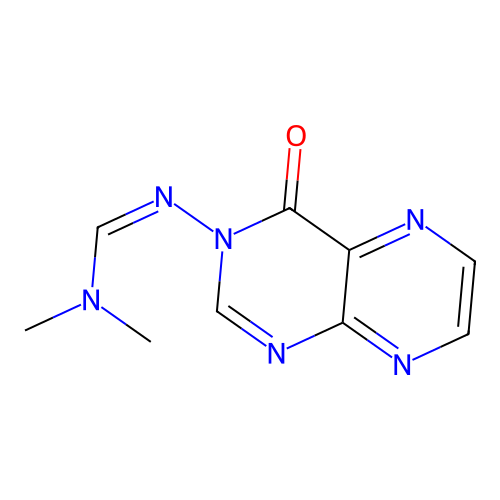 N,N-dimethyl-N'-(4-oxopteridin-3-yl)methanimidamide structure