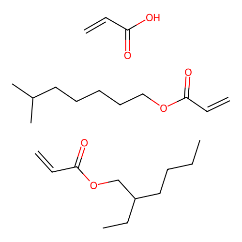 2-Ethylhexyl prop-2-enoate;6-methylheptyl prop-2-enoate;prop-2-enoic acid structure