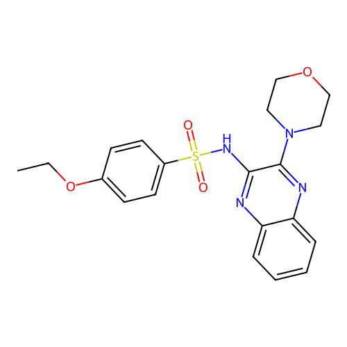 [(4-Ethoxyphenyl)sulfonyl](3-morpholin-4-ylquinoxalin-2-yl)amine structure