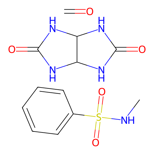 Acetylenediurea, formaldehyde, toluenesulfonamide polymer structure