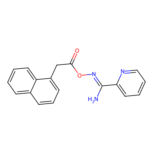 N'-{[2-(1-naphthyl)acetyl]oxy}-2-pyridinecarboximidamide structure