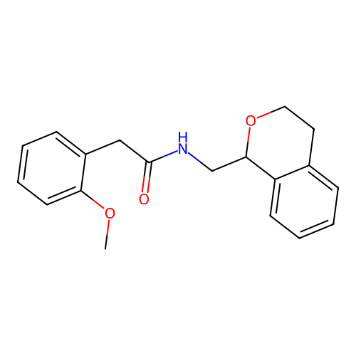 N-(3,4-dihydro-1H-isochromen-1-ylmethyl)-2-(2-methoxyphenyl)acetamide structure