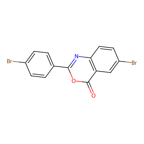 6-bromo-2-(4-bromophenyl)-4H-3,1-benzoxazin-4-one structure