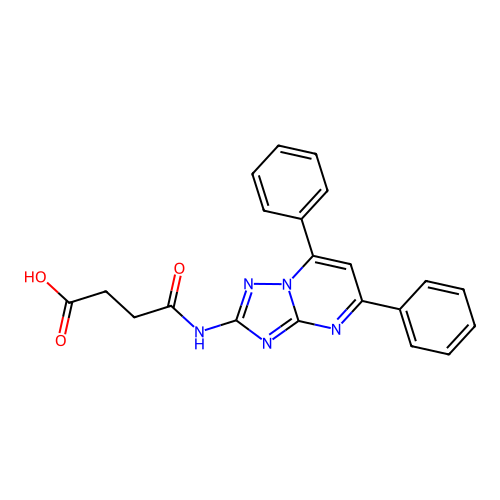 N-(5,7-Diphenyl-[1,2,4]triazolo[1,5-a]pyrimidin-2-yl)-succinamic acid structure