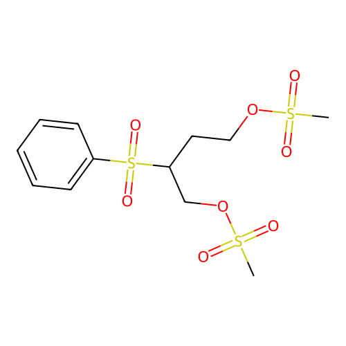 [3-(Benzenesulfonyl)-4-methylsulfonyloxybutyl] methanesulfonate structure