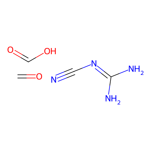 2-Cyanoguanidine;formaldehyde;formic acid structure