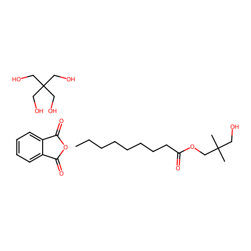 C9-H18-O2.(C8H4-O3.C5-H12-O4.C5-H12-O2)x- structure