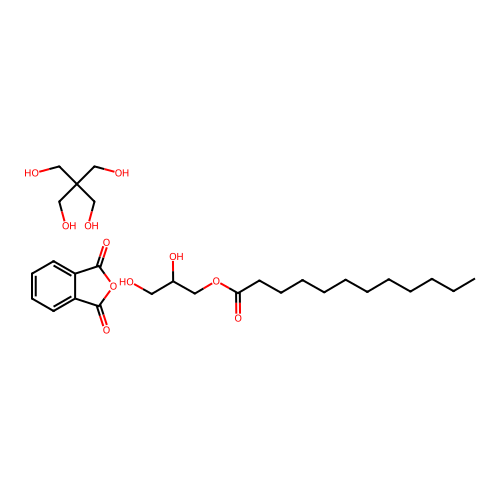 C12-H24-O2.x-(C8H4-O3.C5-H12-O4.C3-H8-O3)x- structure