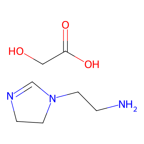 2-(4,5-Dihydroimidazol-1-yl)ethanamine;2-hydroxyacetic acid structure