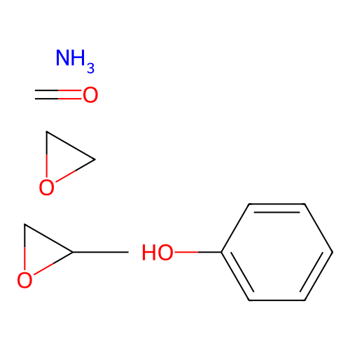 Azane;formaldehyde;2-methyloxirane;oxirane;phenol structure