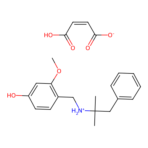 p-Cresol, alpha-(alpha,alpha-dimethylphenethylamino)-3-methoxy-, maleate structure
