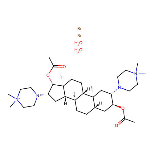 Pipecuronium bromide hydrate structure