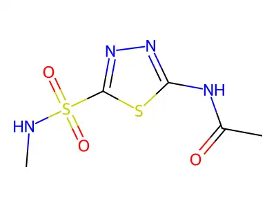 N-methyl-N-(5-sulfamoyl-1,3,4-thiadiazol-2-yl)acetamide structure