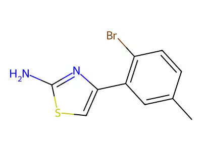4-(2-Bromo-5-methylphenyl)-1,3-thiazol-2-amine structure