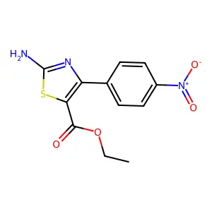 Ethyl 2-amino-4-(4-nitrophenyl)-1,3-thiazole-5-carboxylate structure