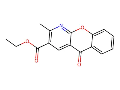 ethyl 2-methyl-5-oxo-5H-chromeno[2,3-b]pyridine-3-carboxylate structure