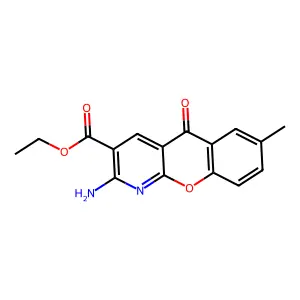 ethyl 2-amino-7-methyl-5-oxo-5H-chromeno[2,3-b]pyridine-3-carboxylate structure