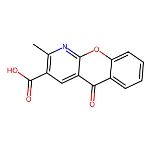 2-methyl-5-oxo-5H-chromeno[2,3-b]pyridine-3-carboxylic acid structure