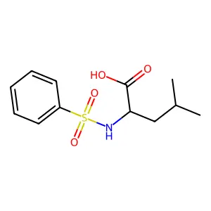 (S)-4-methyl-2-(phenylsulfonamido)pentanoic acid structure