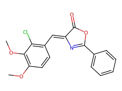 4-[(2-Chloro-3,4-dimethoxyphenyl)methylidene]-2-phenyl-1,3-oxazol-5-one structure